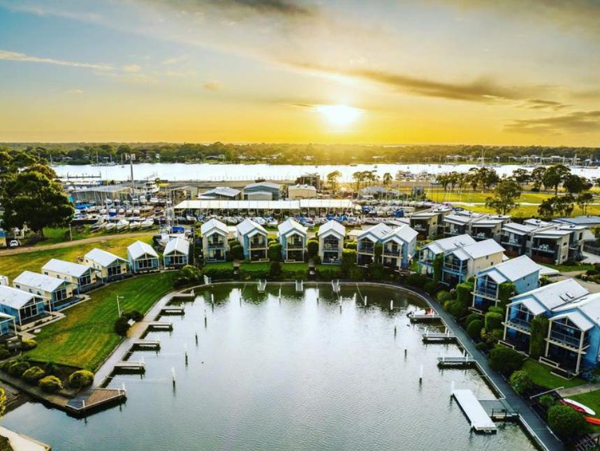 Aerial View of Captains Cove Waterfront Apartments