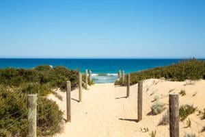 Walking track down towards 90 Mile Beach